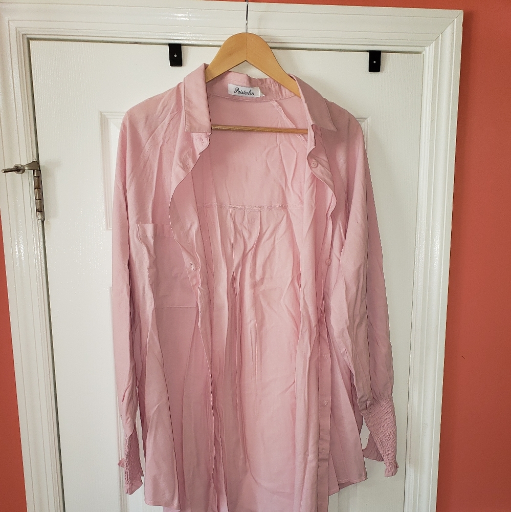 Pink oversize shirt